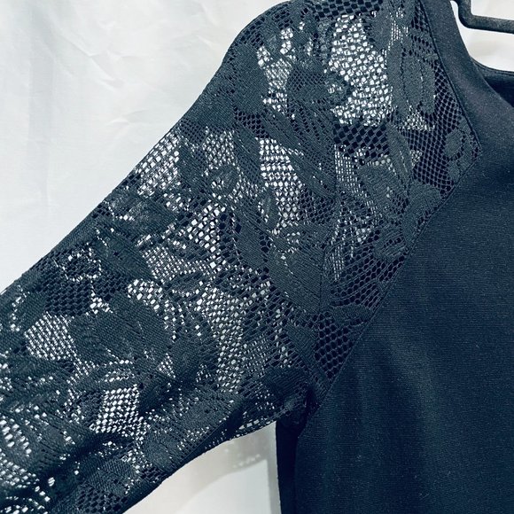 French Connection Short Black Long Sleeve Dress in Women's Size 10 - Picture 4 of 11